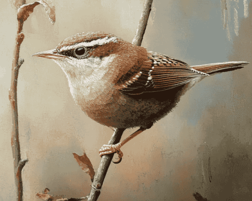 California Wren Birds Diamond Painting