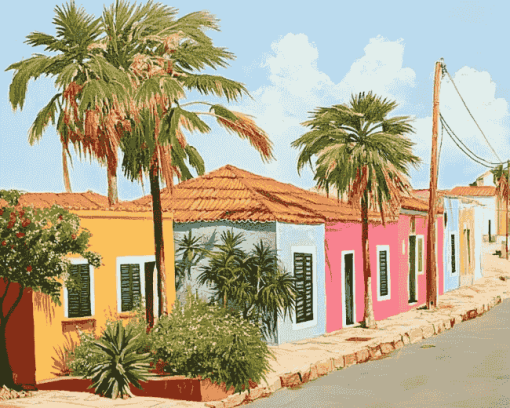 Cape Verde Streets Diamond Painting