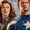 Captain America and Peggy Carter Diamond Painting