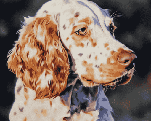 Caramel English Setter Puppy Diamond Painting