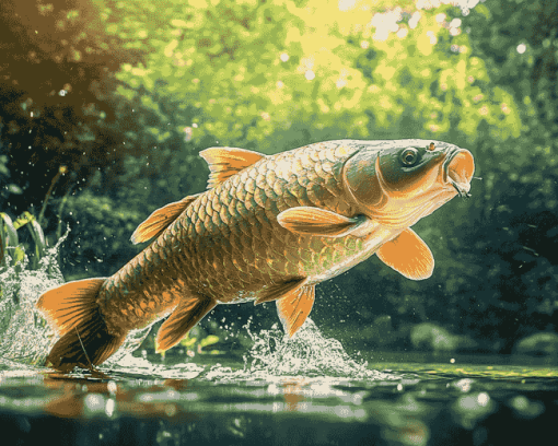 Carp Fishing Serenity Diamond Painting