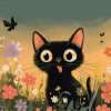 Cartoon Black Cats Diamond Painting