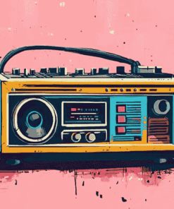 Cartoon Boom Box Diamond Painting