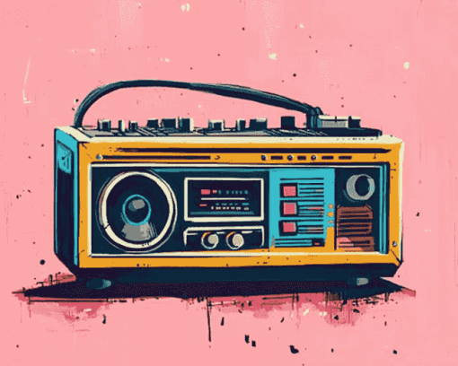 Cartoon Boom Box Diamond Painting