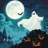 Cartoon Halloween Ghost Diamond Painting