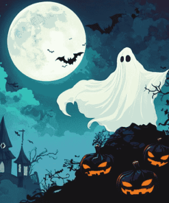 Cartoon Halloween Ghost Diamond Painting