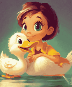 Cartoon Nurse with Duck Diamond Painting