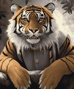 Cartoon Saber Tiger Diamond Painting