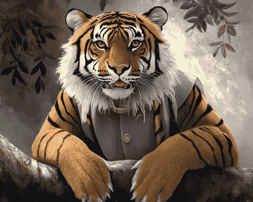 Cartoon Saber Tiger Diamond Painting