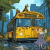 Cartoon School Bus Journey Diamond Painting