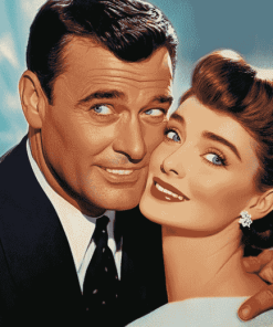 Cary Grant Audrey Hepburn Vintage Diamond Painting