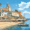 Cascais Seaside Views Diamond Painting