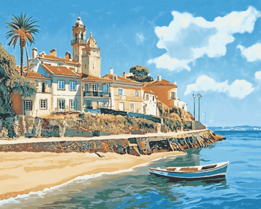 Cascais Seaside Views Diamond Painting