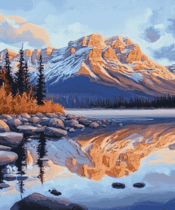 Castle Mountain Views Diamond Painting