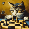 Cat Chess Masterpiece Diamond Painting