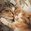 Cat and Kitten Love Diamond Painting