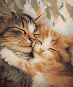 Cat and Kitten Love Diamond Painting