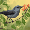 Catbird and Birds Diamond Painting