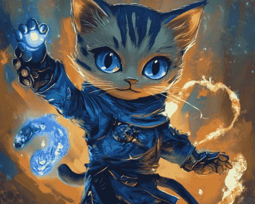 Catboy Cartoon Adventures Diamond Painting