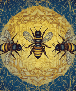 Celtic Bees Mandala by Brigid Ashwood Diamond Painting