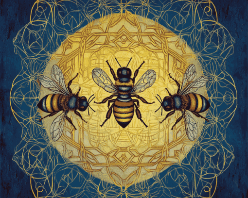 Celtic Bees Mandala by Brigid Ashwood Diamond Painting