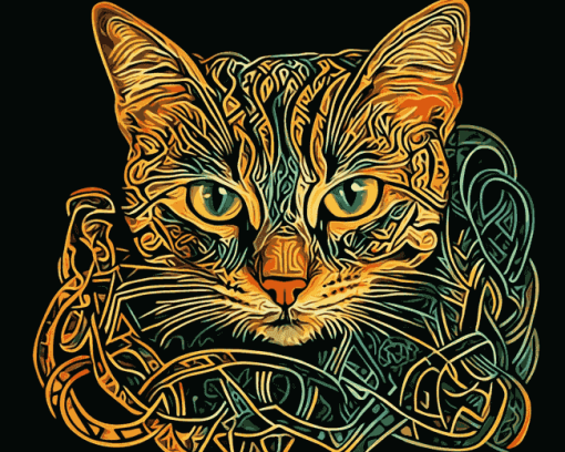 Celtic Knot Cat Diamond Painting