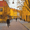 Central Lund Street View Diamond Painting