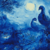 Chagall Blue Landscape Vintage Diamond Painting