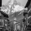 Chamonix Monochrome Towns Diamond Painting