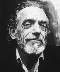 Charles Bukowski Monochrome Diamond Painting