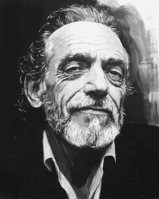 Charles Bukowski Monochrome Diamond Painting