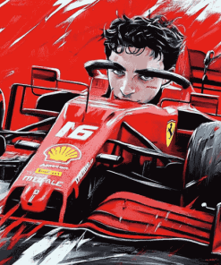 Charles Leclerc Racing Icon Diamond Painting