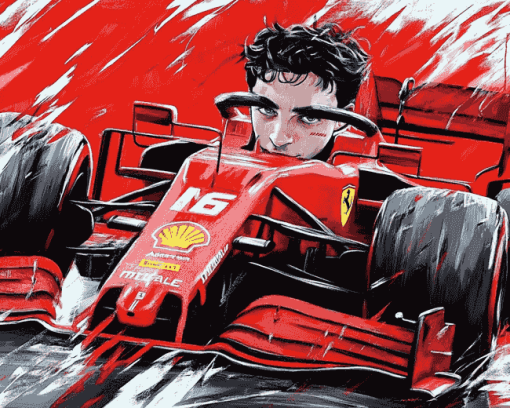 Charles Leclerc Racing Icon Diamond Painting