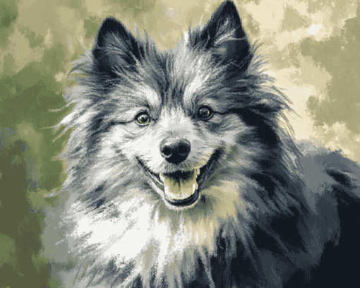 Charming Keeshond Puppy Diamond Painting