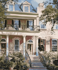 Charming Savannah Houses Diamond Painting