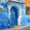 Chefchaouen Blue Door Diamond Painting