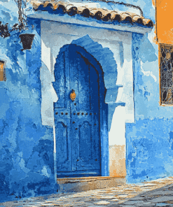 Chefchaouen Blue Door Diamond Painting