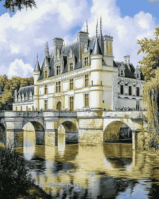 Chenonceau Castle in France Diamond Painting