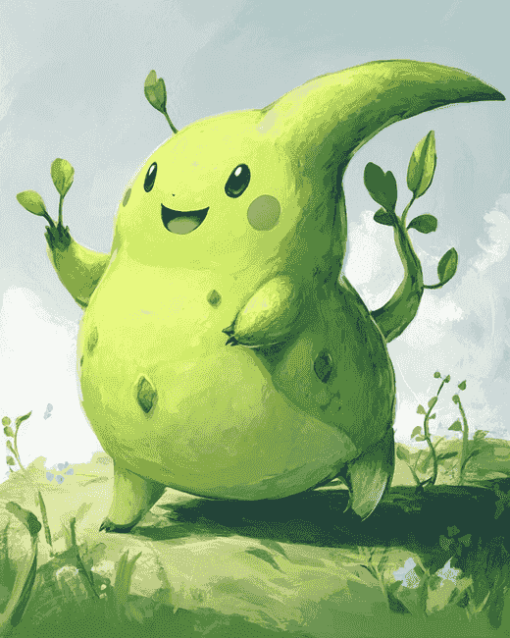 Chikorita Pokemon Diamond Painting