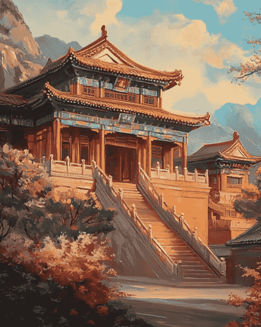 Chinese Palace and Castle Diamond Painting