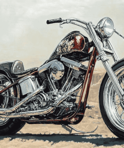 Chopper Motorbike Diamond Painting