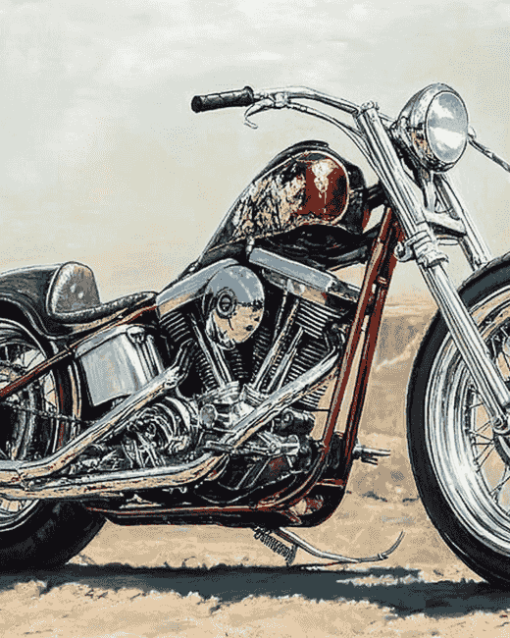 Chopper Motorbike Diamond Painting