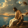 Christ at Lake Tiberias Vintage Diamond Painting