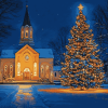 Christmas Church Cathedral Diamond Painting