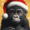 Christmas Gorilla Animation Diamond Painting