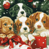 Christmas Kittens and Puppies Diamond Painting