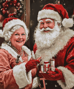 Christmas Mr and Mrs Claus Diamond Painting