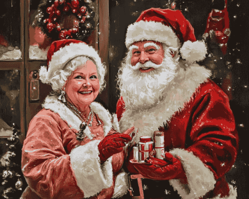 Christmas Mr and Mrs Claus Diamond Painting