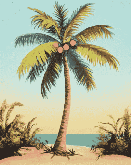 Christmas Palm Tree Art Diamond Painting