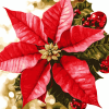 Christmas Poinsettia Blossoms Diamond Painting